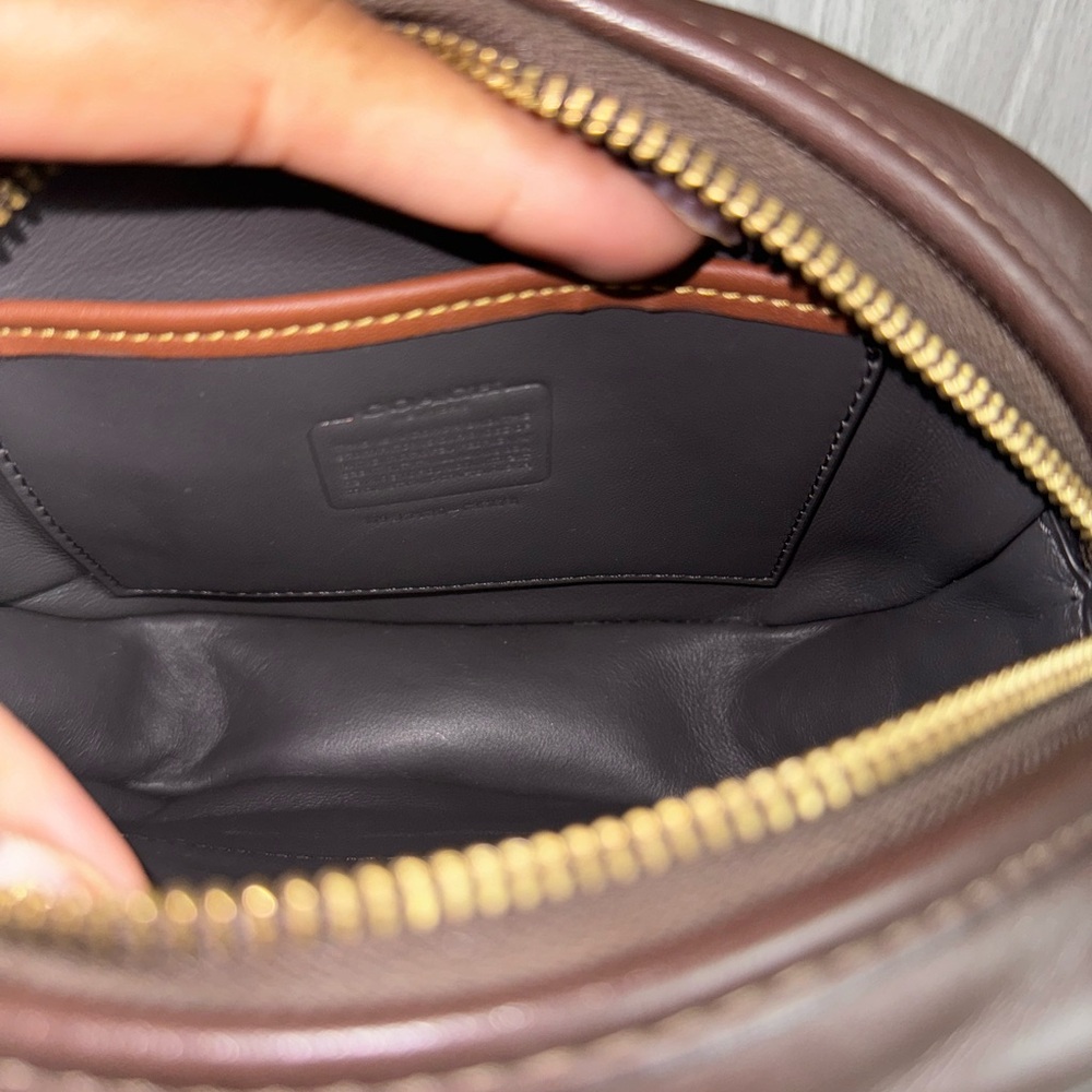 Coach Oak Maple (Brown)Crossbody Camera Bag with Signature Monogram - Picture 5 of 5